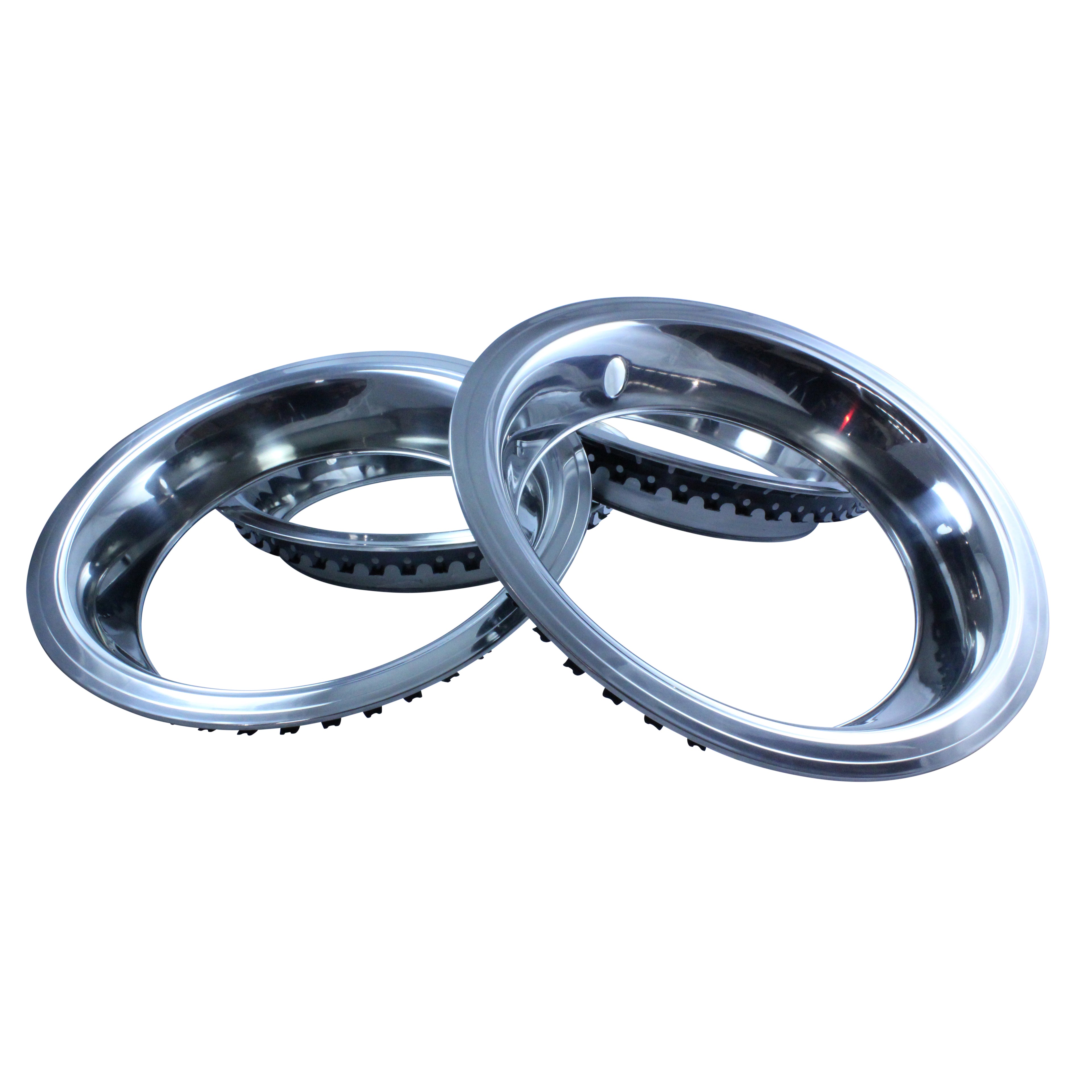 TFI Racing Stainless Steel Wheel Trim Ring Rally Style 15" x 8" x 3" Deep
