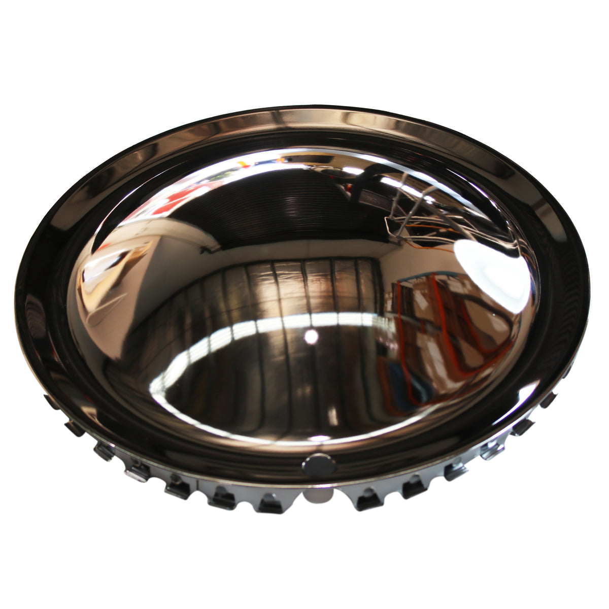 TFI Racing Full Moon 14" Smoothie Style Chrome Steel Hot Rod Hubcaps Wheel Cover