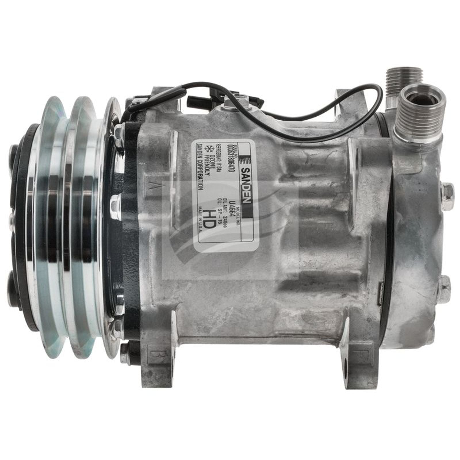 SANDEN Comp Kenworth Mack SD7H15 12V 2A 132MM VOR EAR Mount