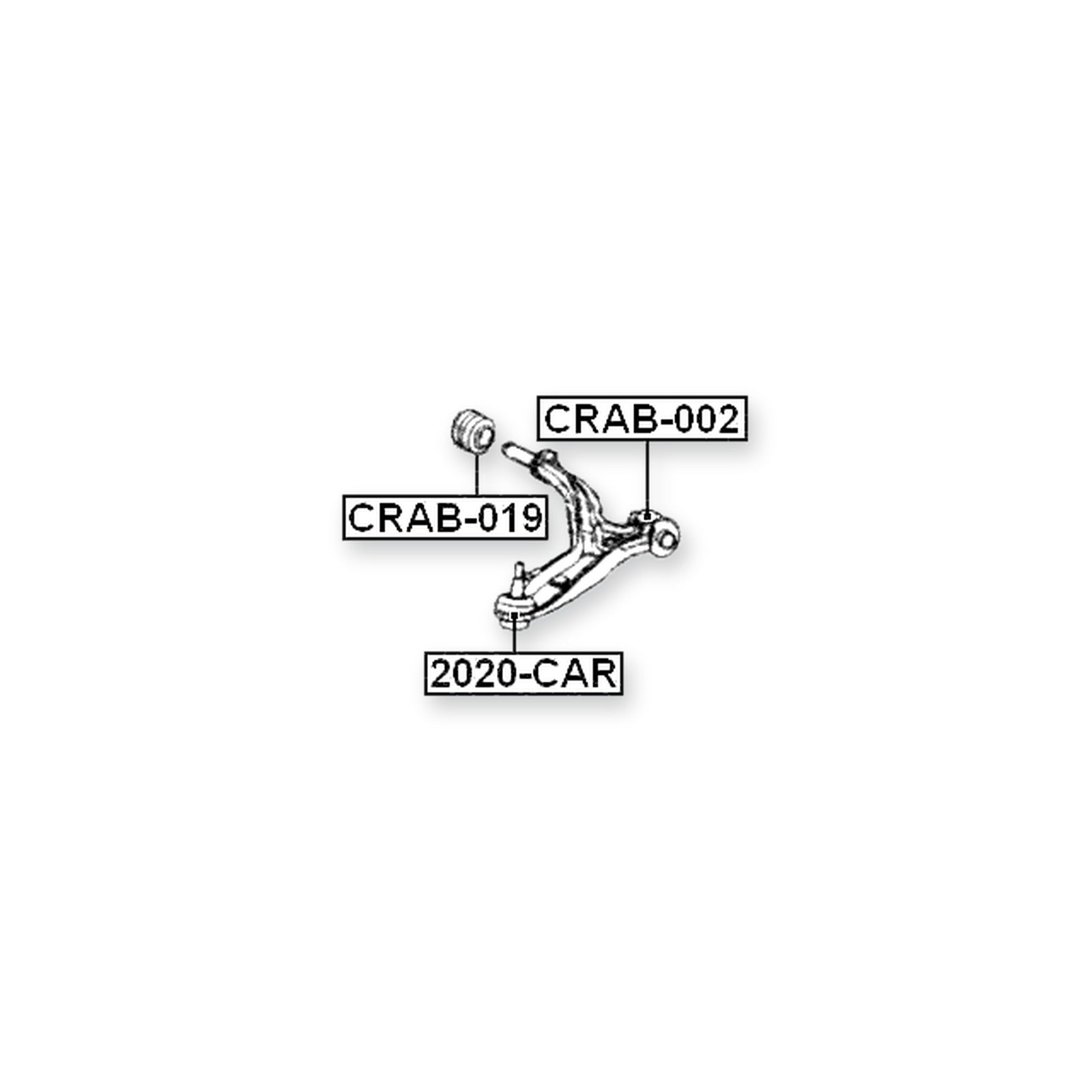 Chrysler Caravan/Voyager Front Left Bushing, Control Arm