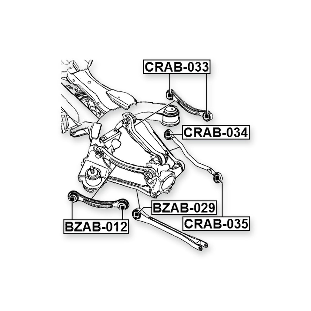 Mercedes Benz – Cls 280/3 Rear Upper Transverse Rod Bushing & More