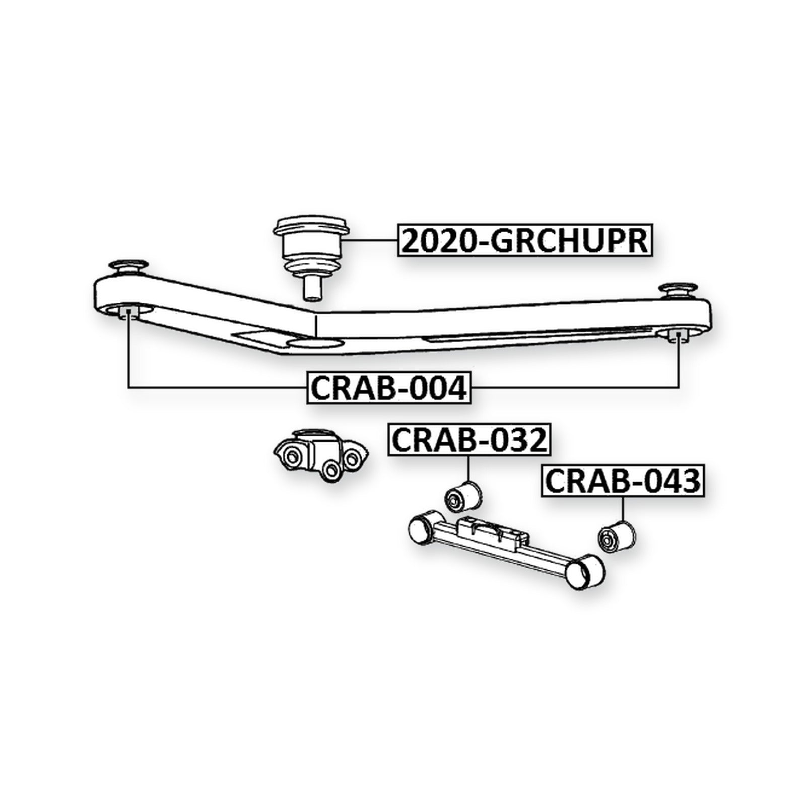 Jeep Cherokee Rear Inner Rod Bushing