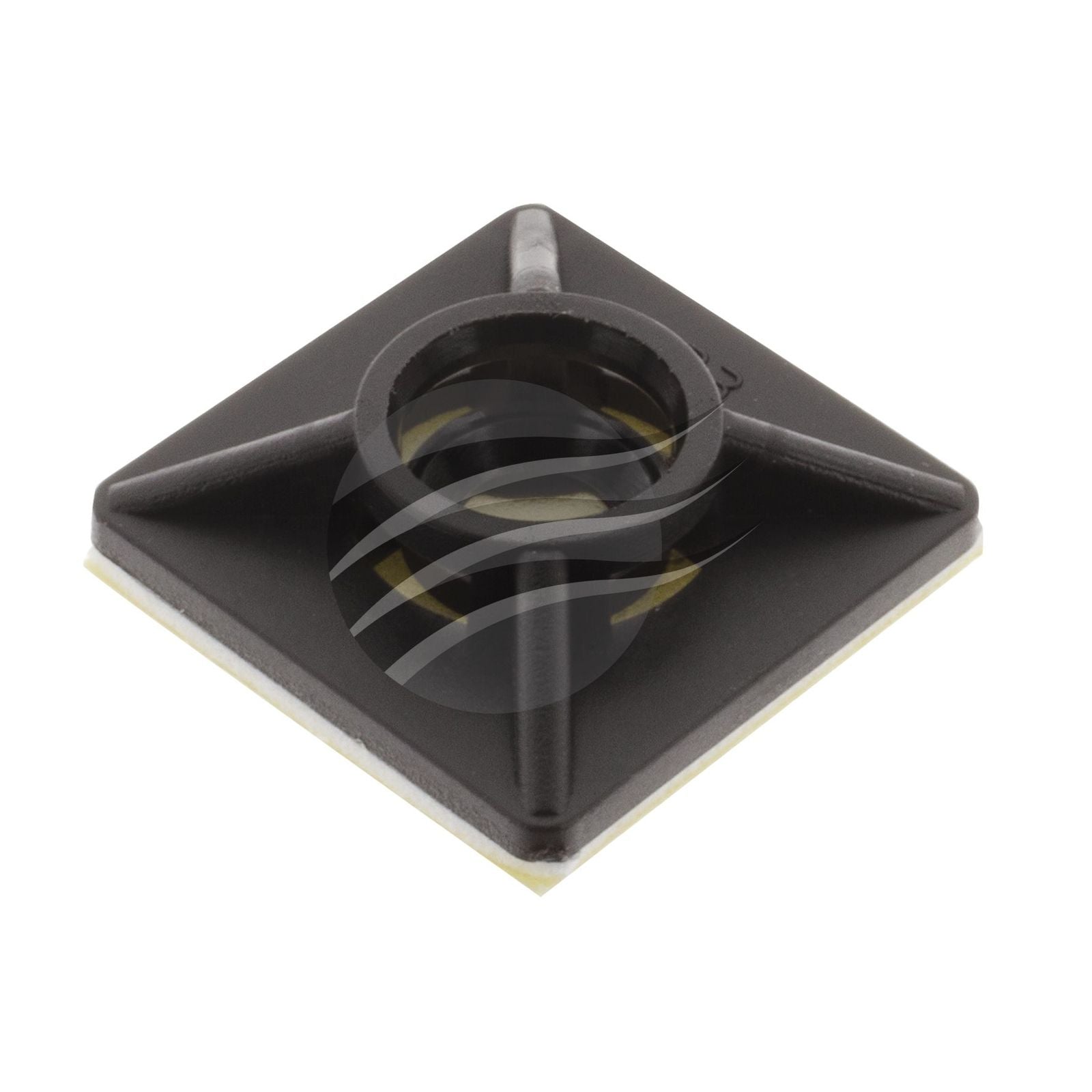 Cable Tie Base / Mount 19mm X 19mm MAX Width 3.5mm Adhesive Black Jaylec