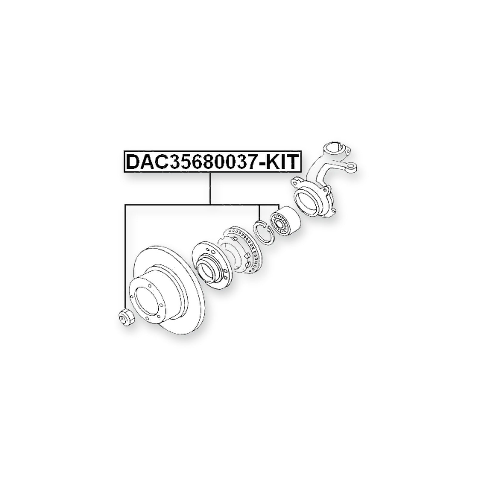 Volkswagen Caddy Front Wheel Bearing Repair Kit 35X68X37