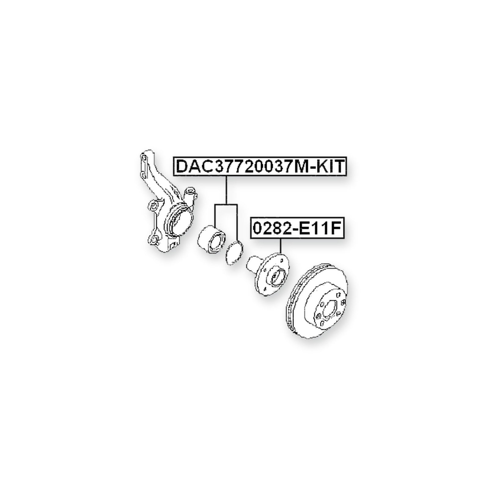 Renault Clio Front Wheel Bearing Repair Kit 37X72X37