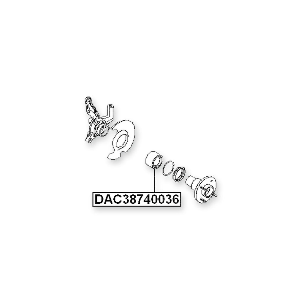 Nissan Wingroad/Ad Y11 Front Wheel Bearing 38X74X36