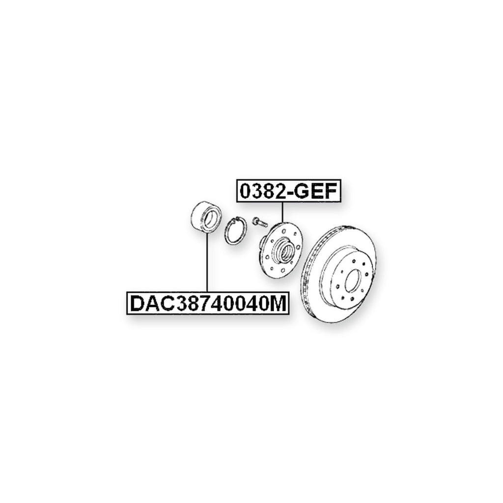 Honda Acty Truck Front Wheel Bearing 38X74X40