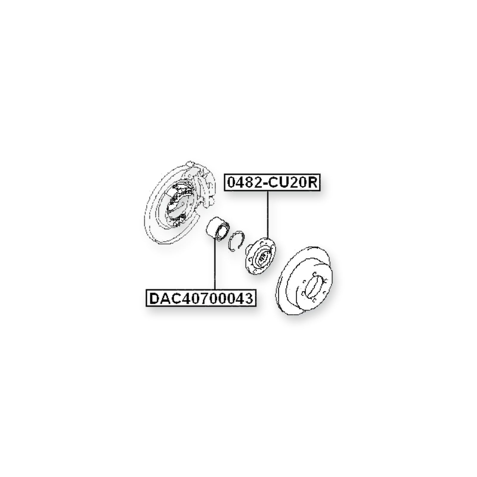 Chrysler Import Rear Wheel Bearing 40X70X43