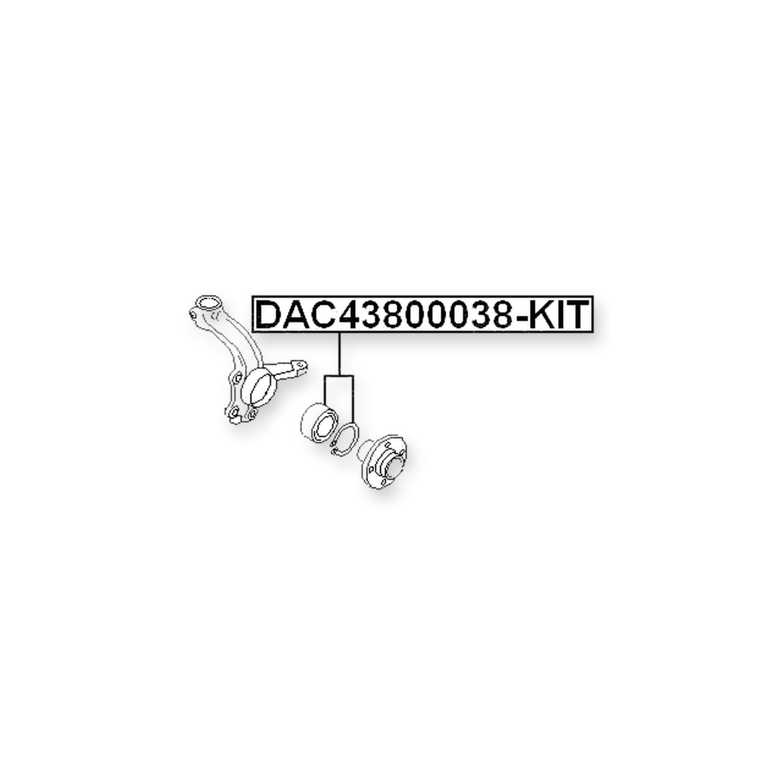 Seat Alhambra Front Wheel Bearing Repair Kit 43X80X38