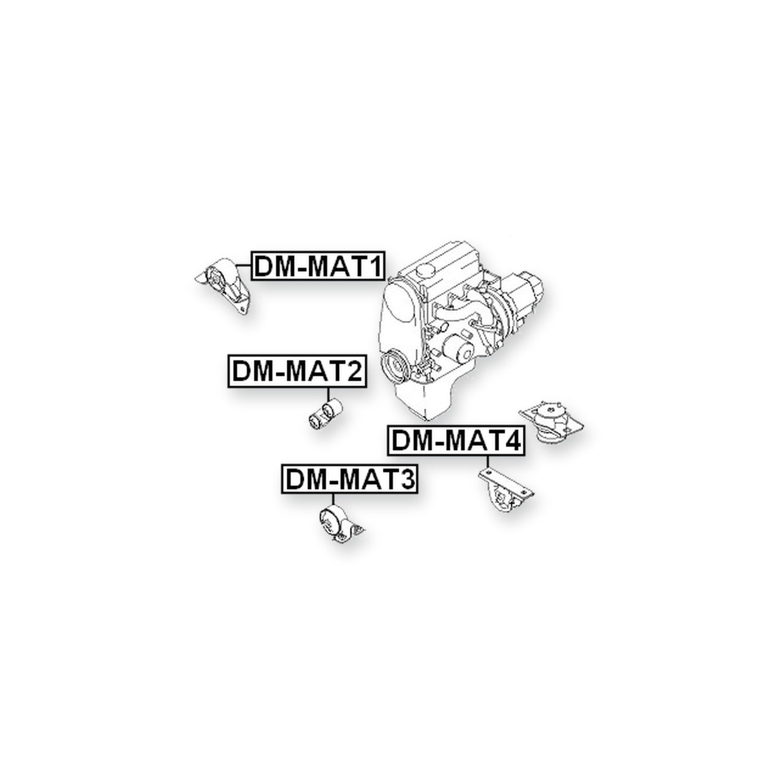 Daewoo Matiz + Spark Front Engine Mount