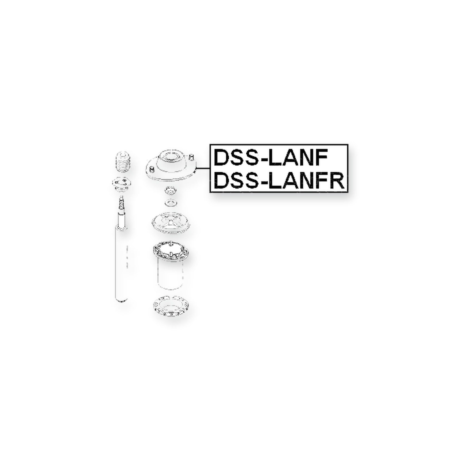 Daewoo Lanos Front Left Shock Absorber Mounting
