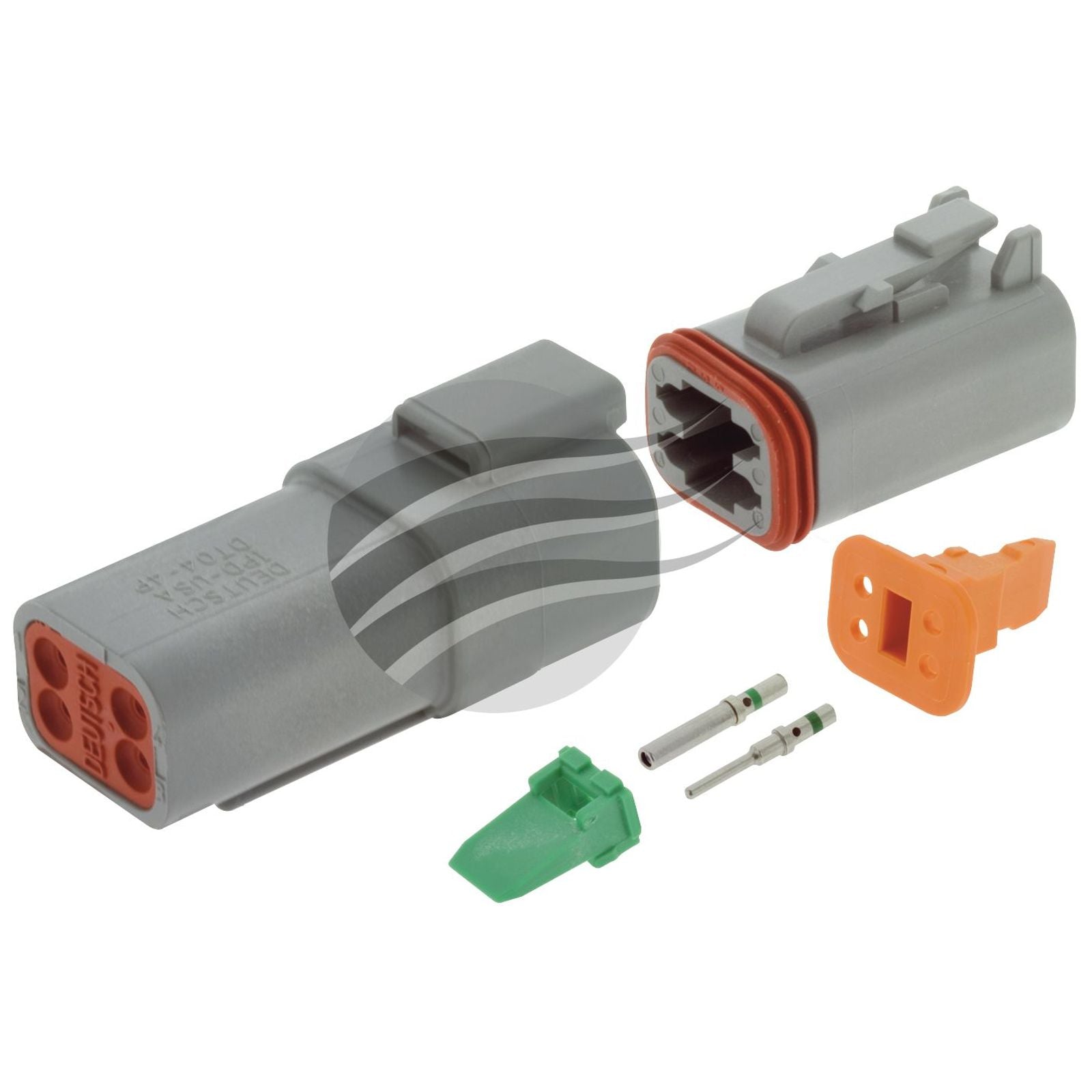 DT Series 4 Way Connector Kit Incl Green Band Terminals and Wedges Deutsch