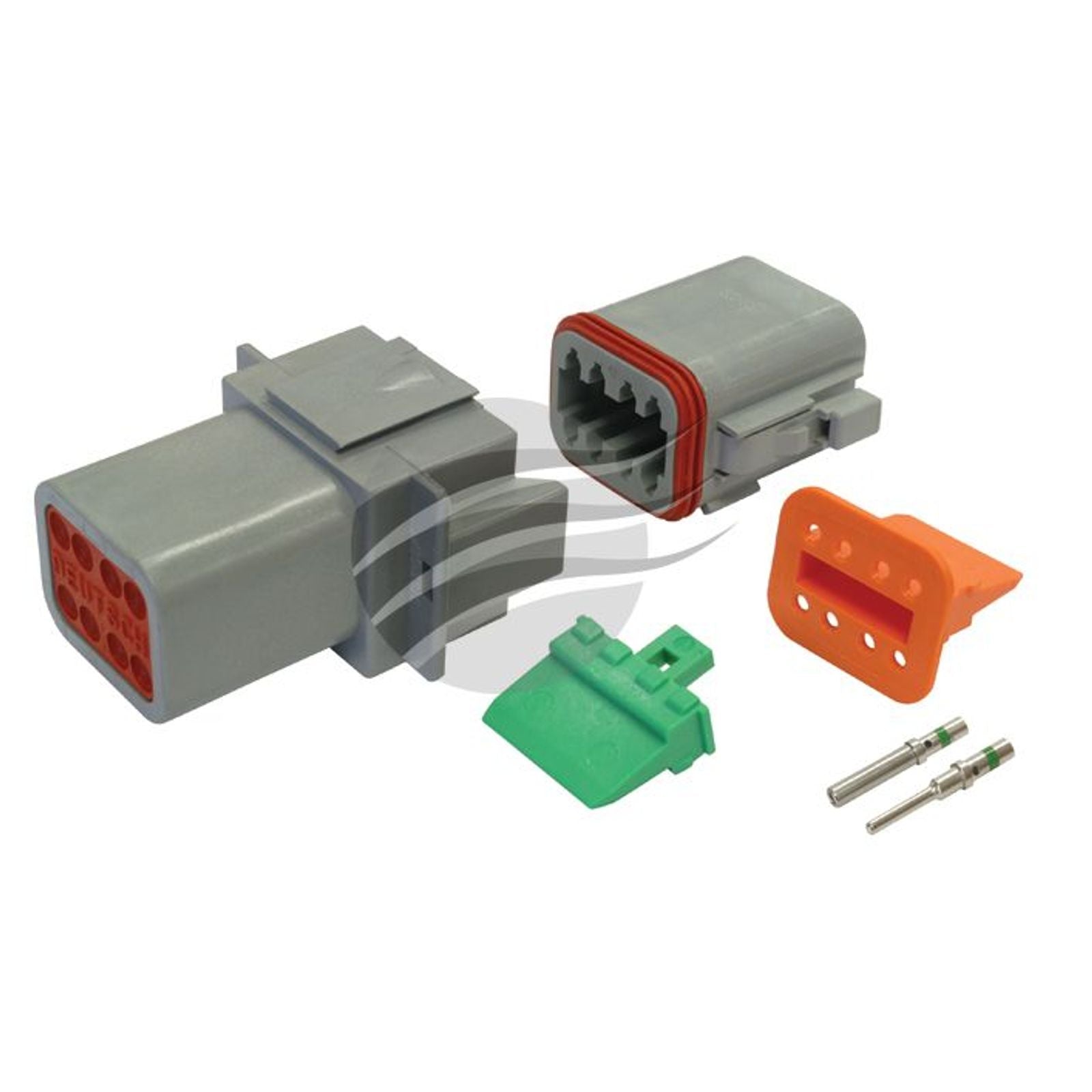 DT Series 8 Way Connector Kit Incl Green Band Terminals and Wedges Deutsch