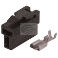 JAYLEC QC Connector Housing & Terminals Female 2 Way Black With Locking TAB 250