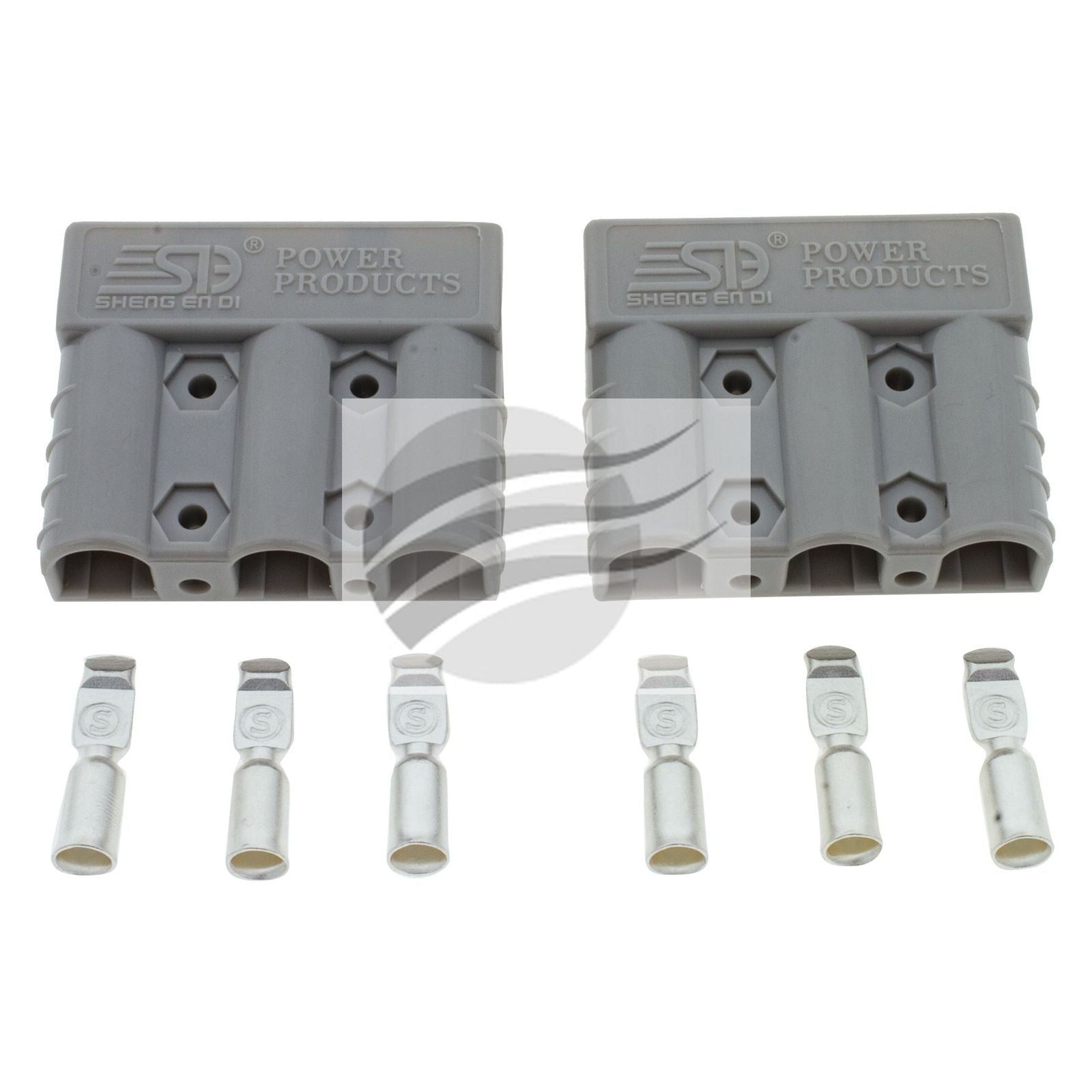 Grey 3 Way 50a Connectrs W/ Terminals Jaylec
