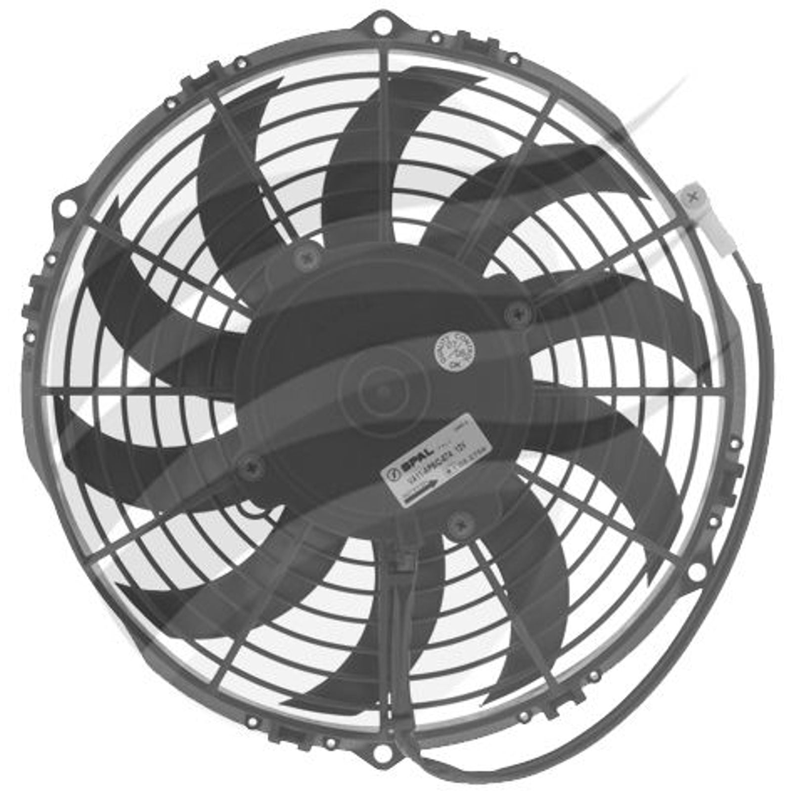 Fan 10" Skew 12V Puller Spal Airflow 1200m3/h 5.6AMPS VA11-AP8/C-57A