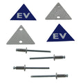 TFI Racing Electric Vehicle Tag Number Plate Metal Tag Kit with Decals + Rivets