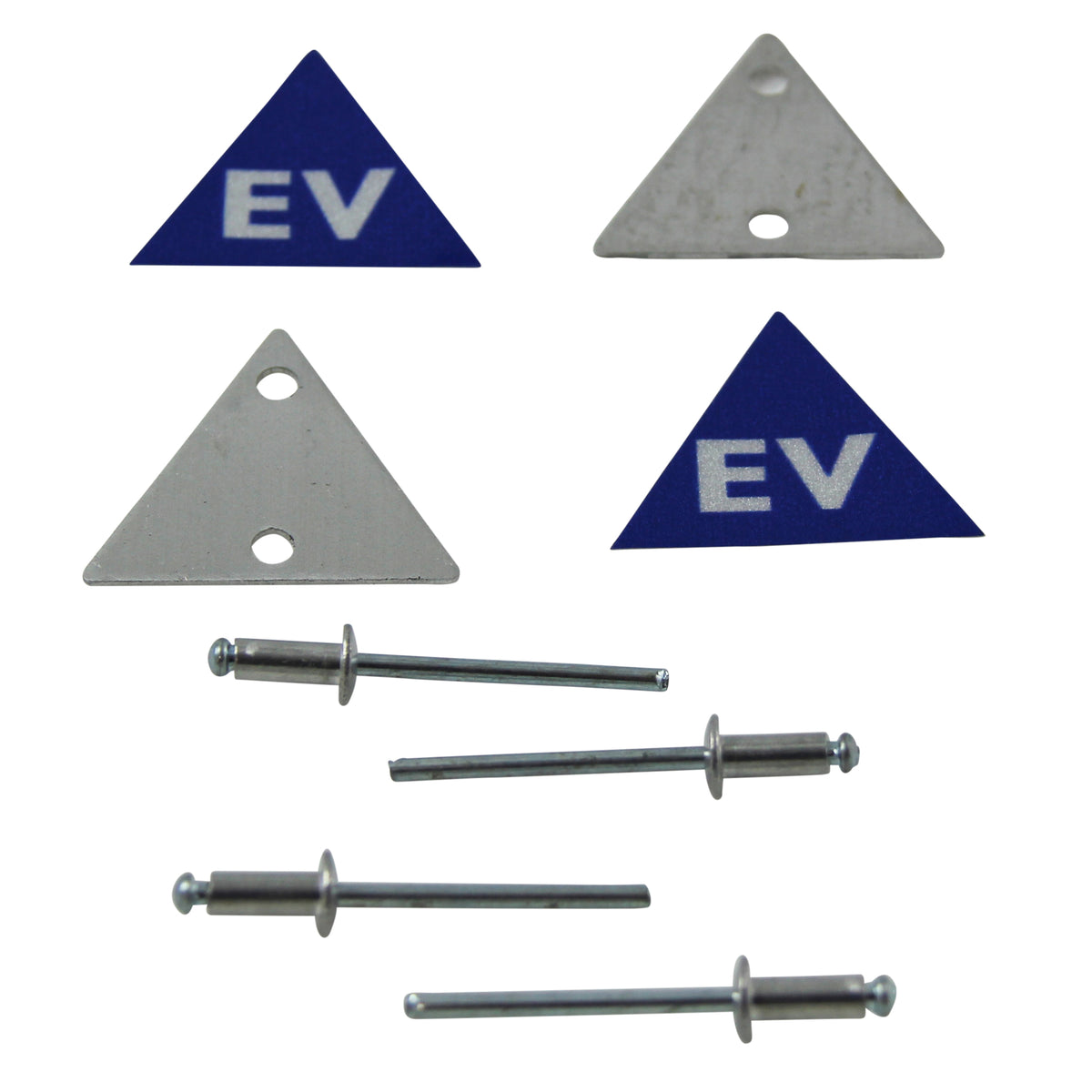 TFI Racing Electric Vehicle Tag Number Plate Metal Tag Kit with Decals + Rivets