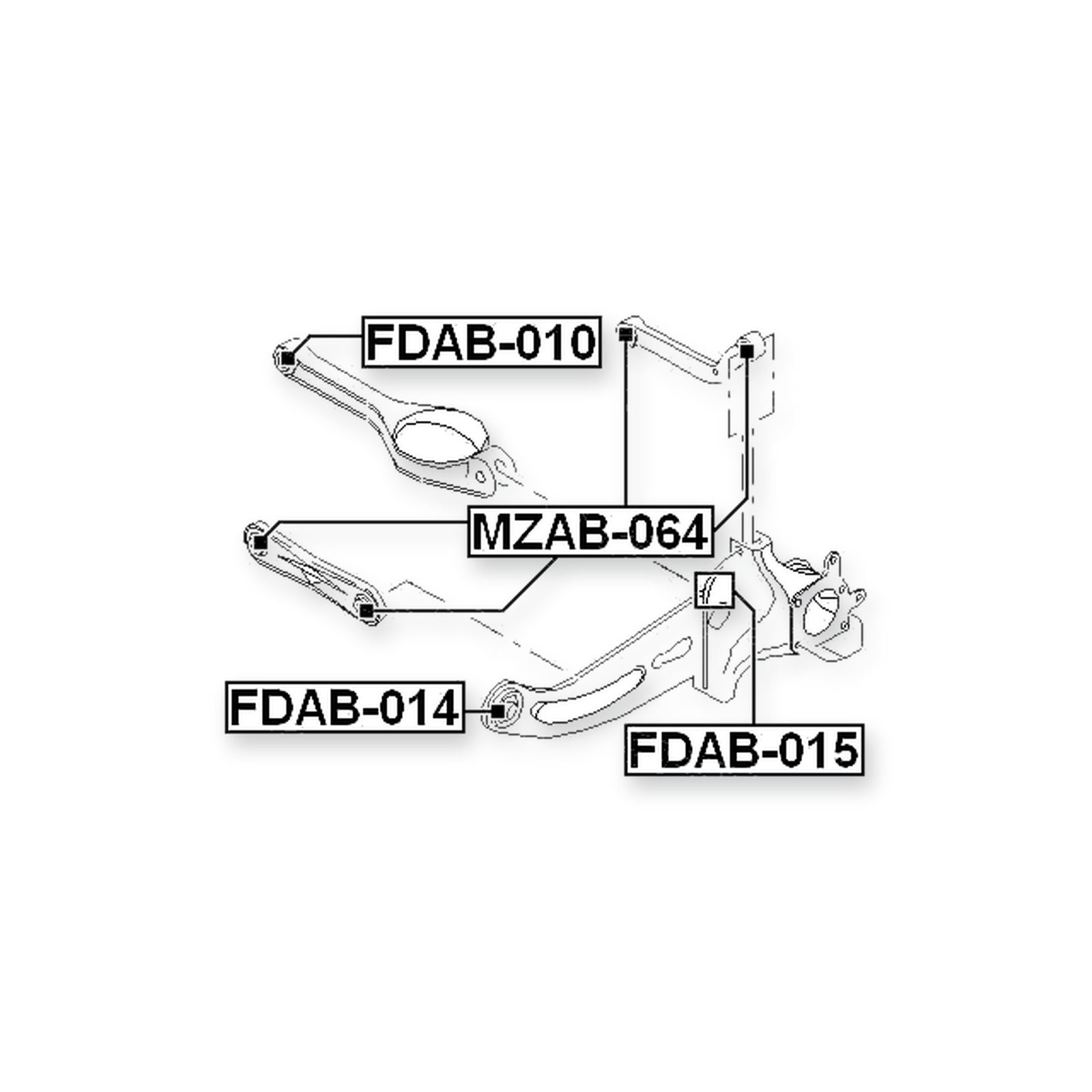 Jaguar X-Type Front Bushing, Trailing Arm