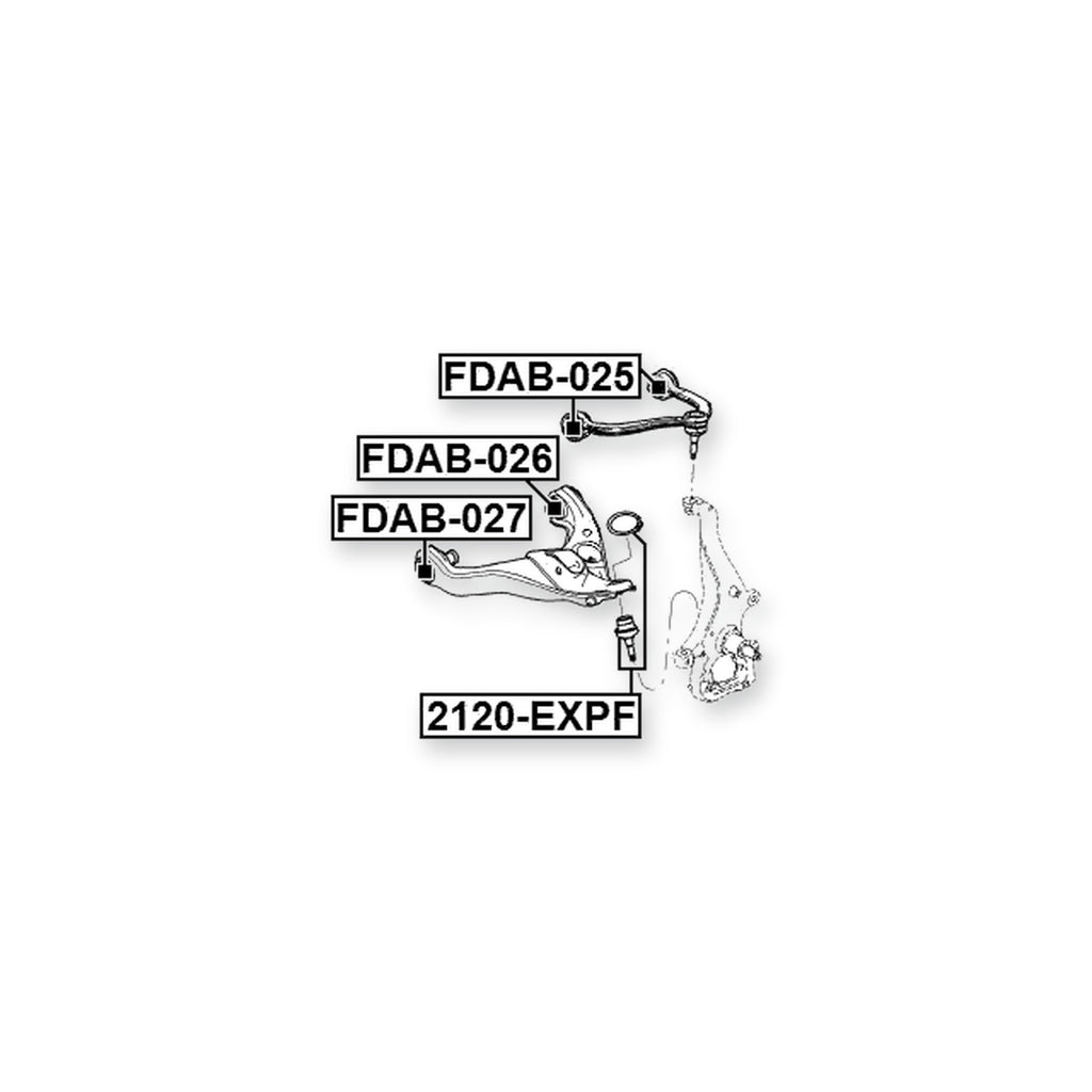 Ford Expedition B7 Front Upper Bushing, Control Arm