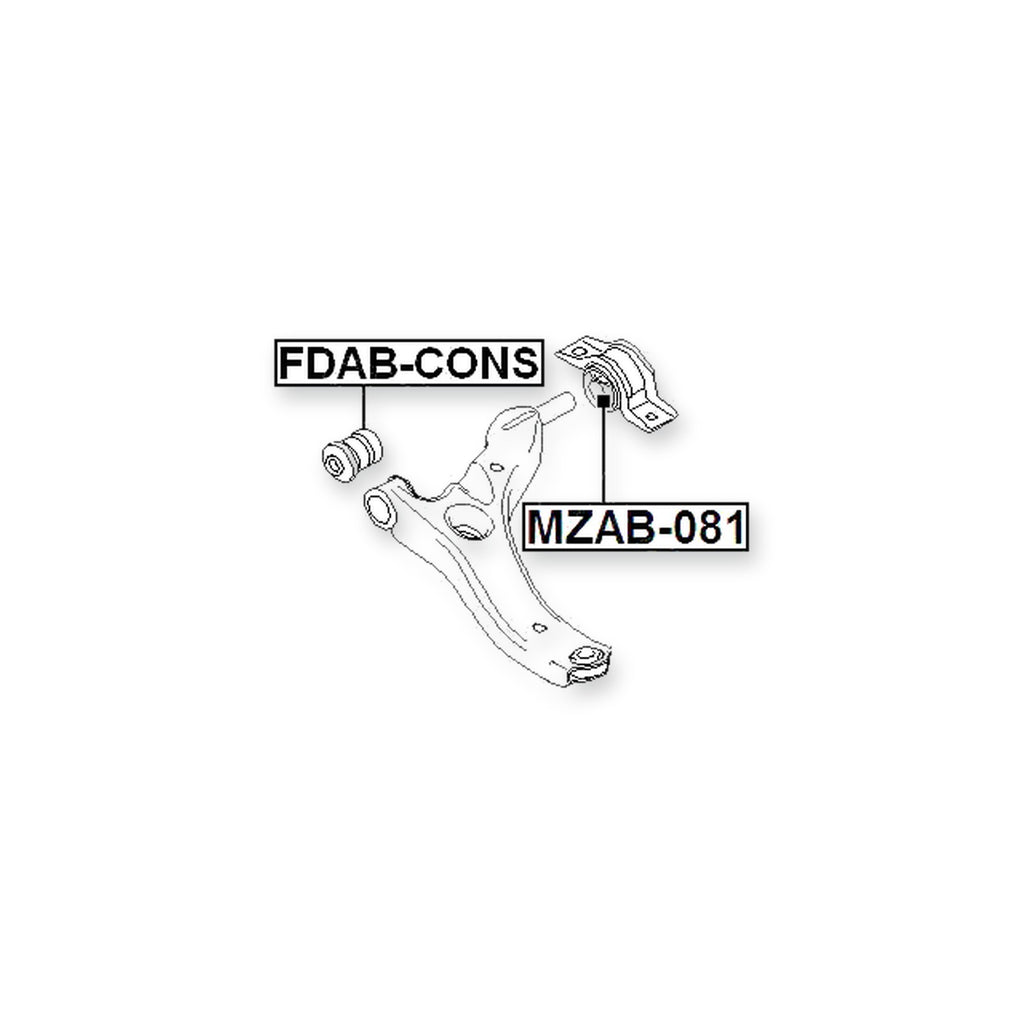Ford Transit Connect TC7 Front Lower Bushing, Control Arm
