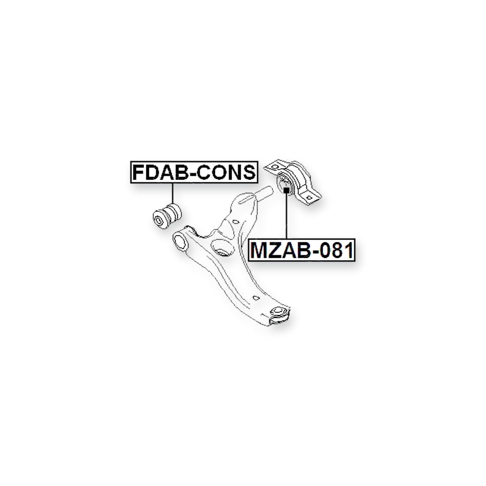 Ford Transit Connect TC7 Front Lower Bushing, Control Arm