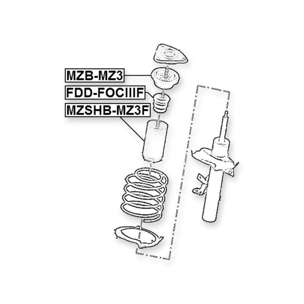 Ford Focus CB8 Front Shock Absorber Jounce Bumper