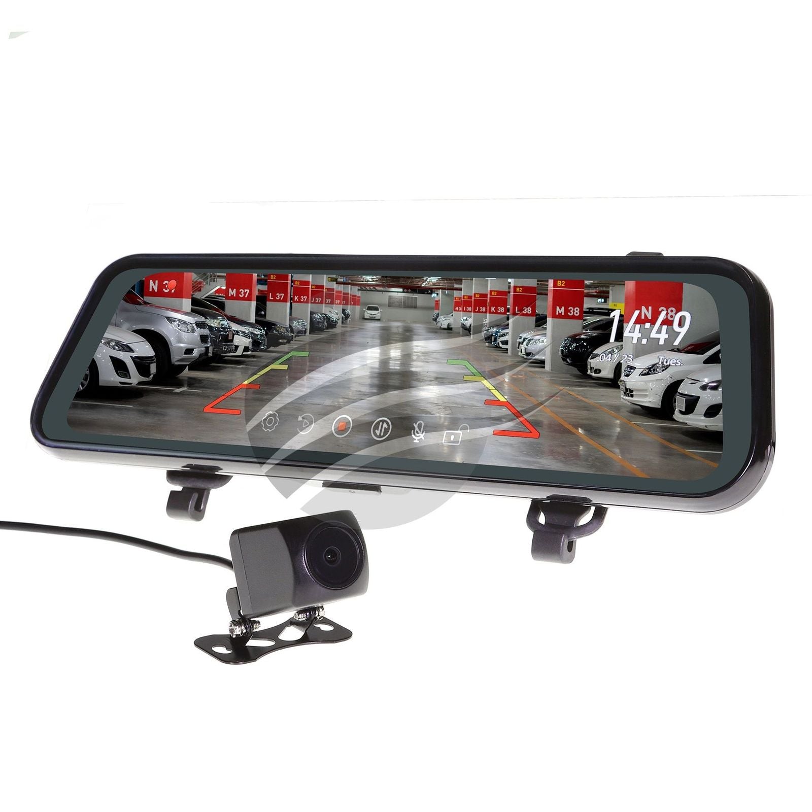 Super Wide 9 Inch Monitor With Reverse & Live Stream CAM Gator