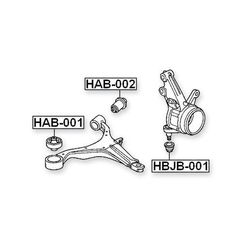 Acura Rsx DC5 Front Lower Bushing, Control Arm