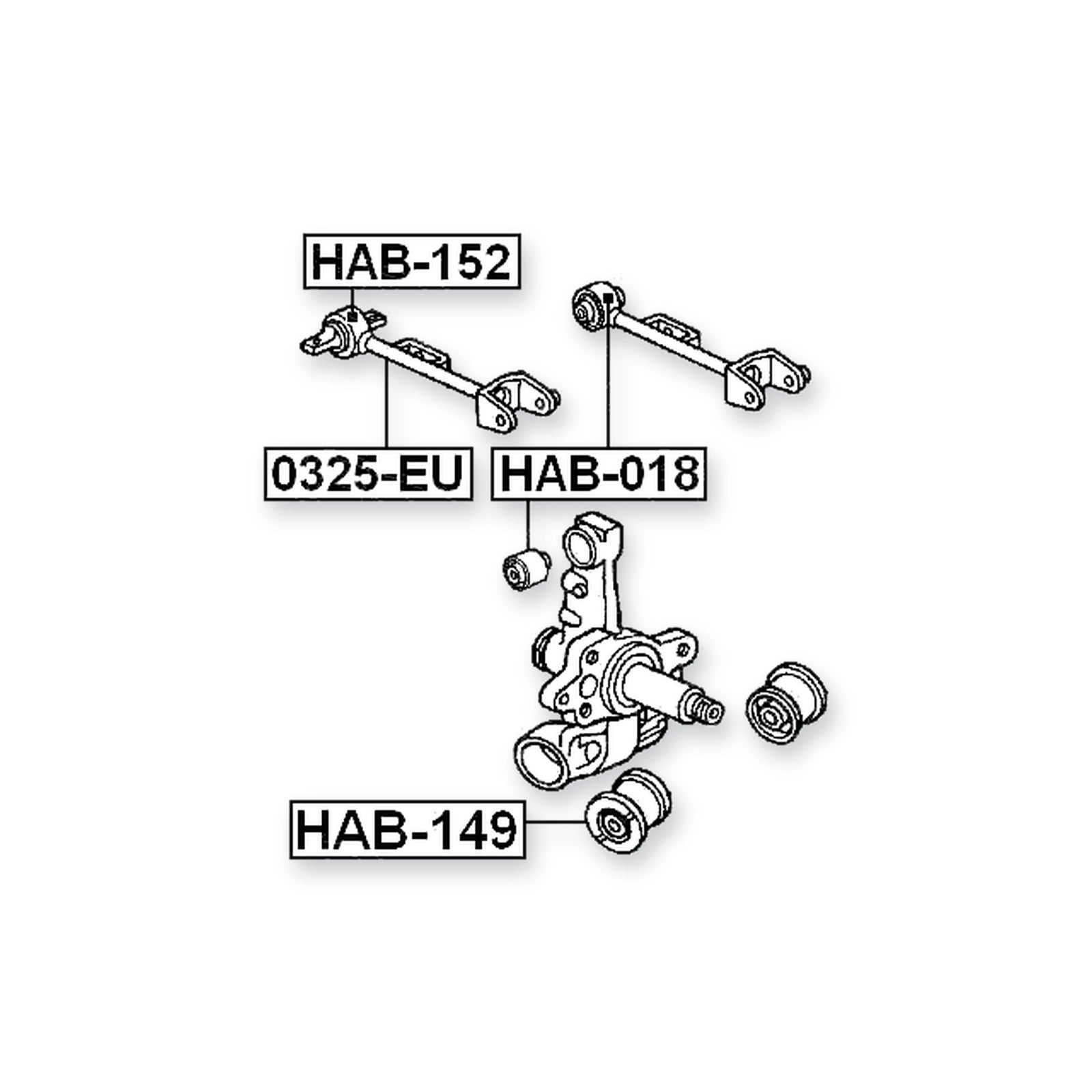 Honda Civic 3D Rear Arm Bushing