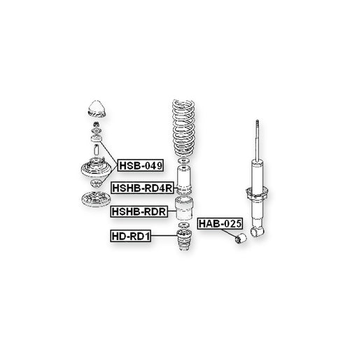 Acura Integra DC2 Rear Bushing, Shock Absorber