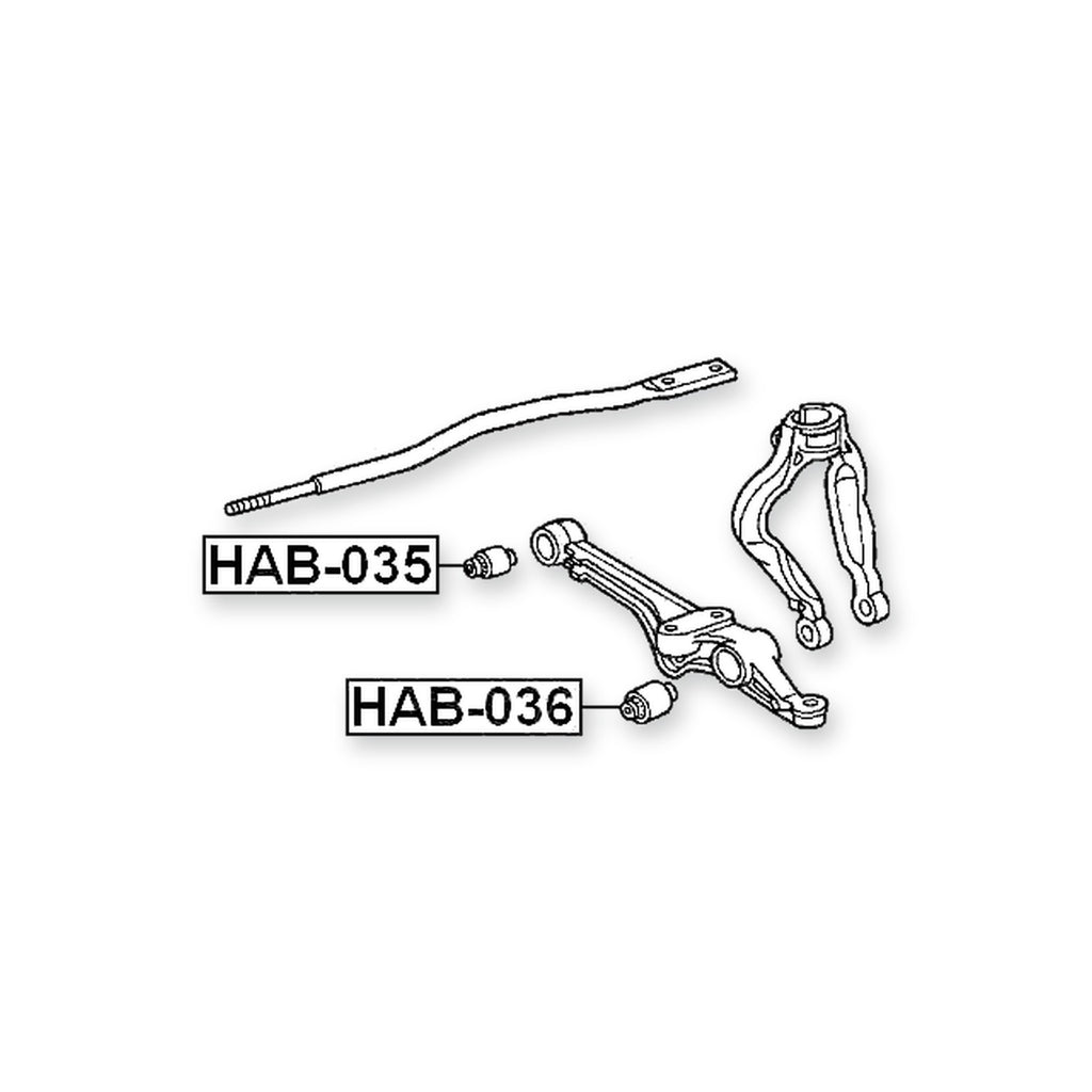 Honda 2.5TL UA2 Front Lower Bushing, Control Arm