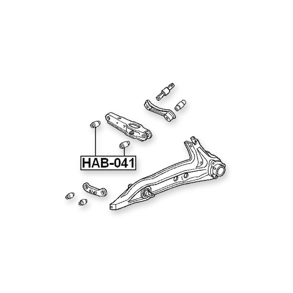 Honda Civic 3D Rear Bushing, Transverse Arm