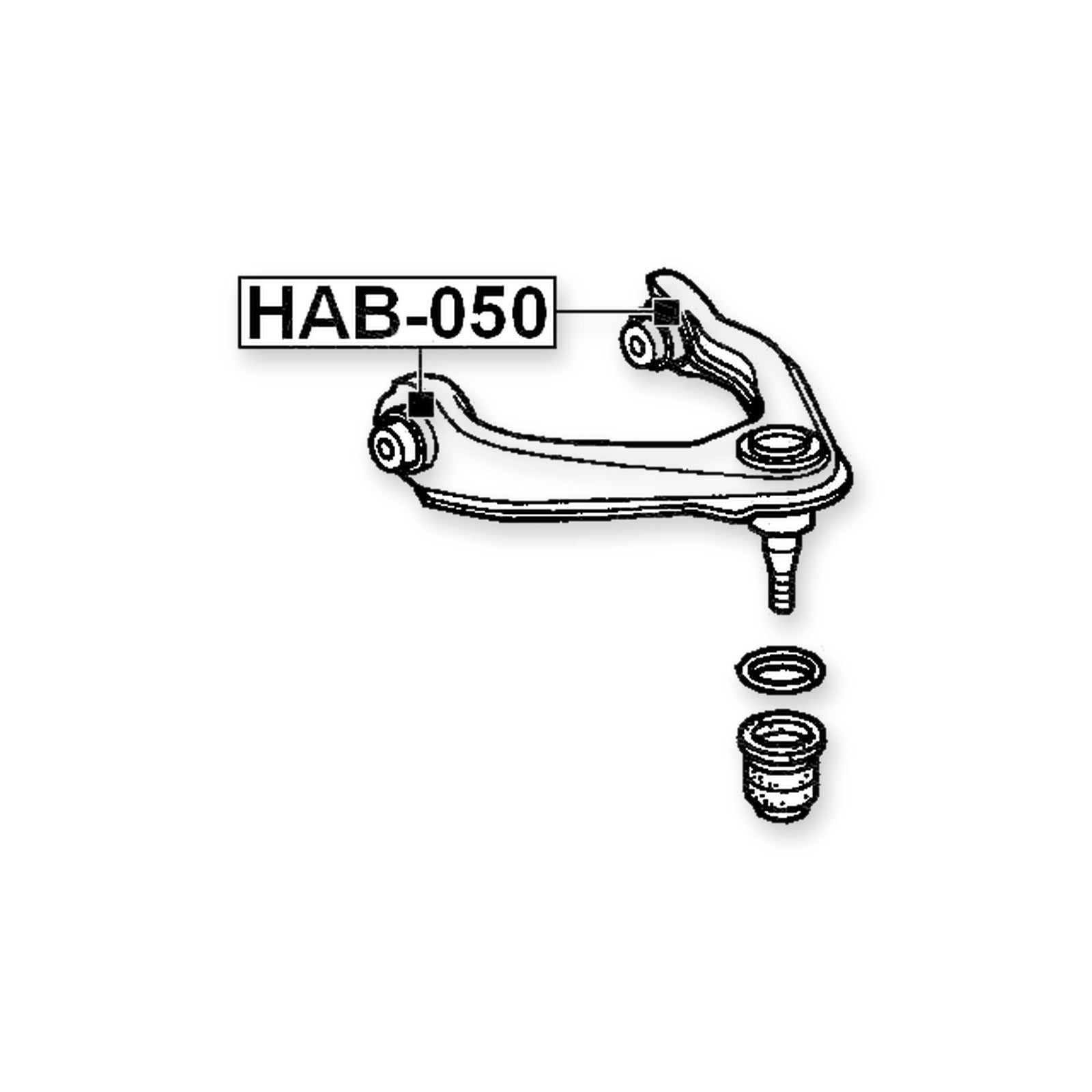 Honda Ballade Front Upper Bushing, Control Arm