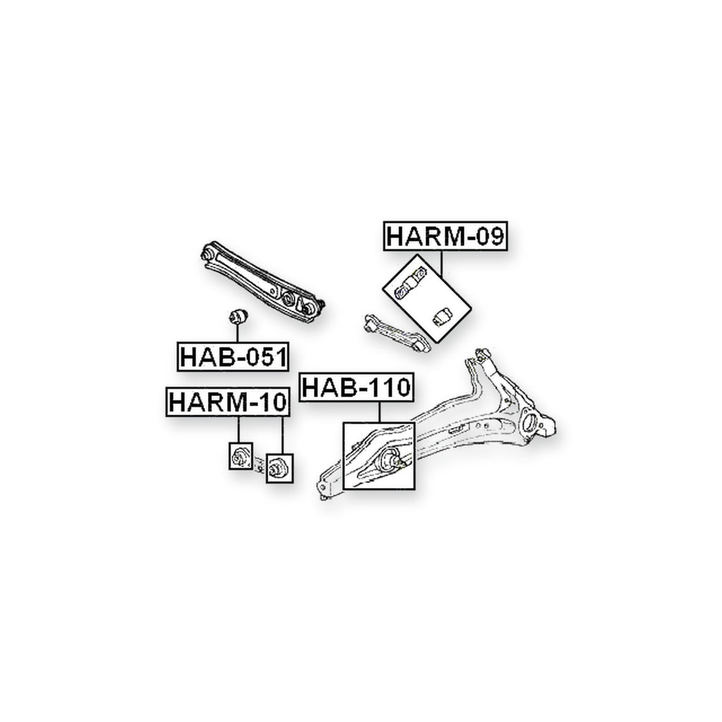 Honda Civic 3D Rear Lower Arm Bushing
