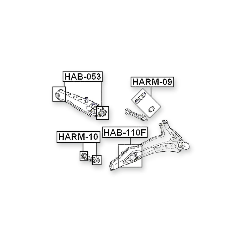 Honda Civic 3D Front Arm Bushing Reinforced