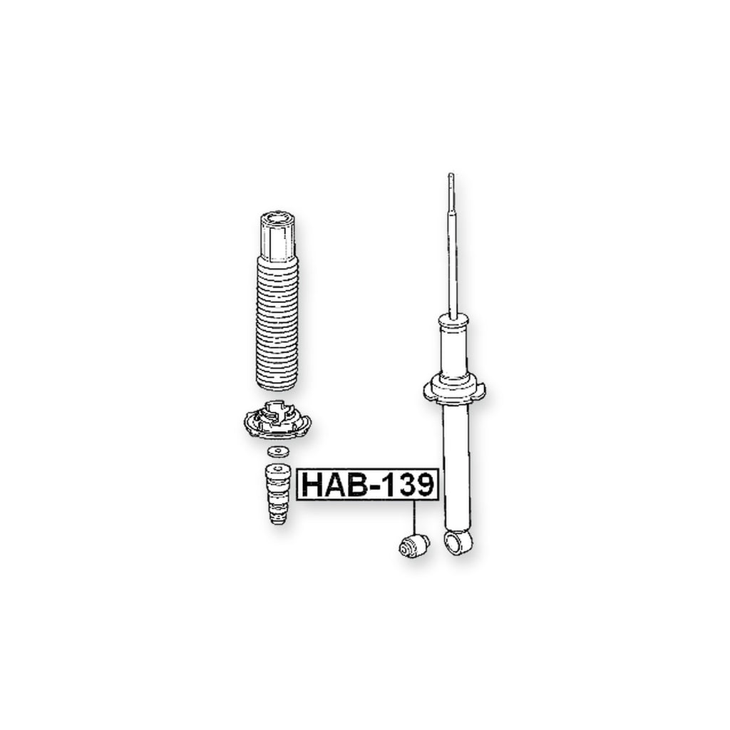 Honda 3.2TL UA5 Rear Bushing, Shock Absorber