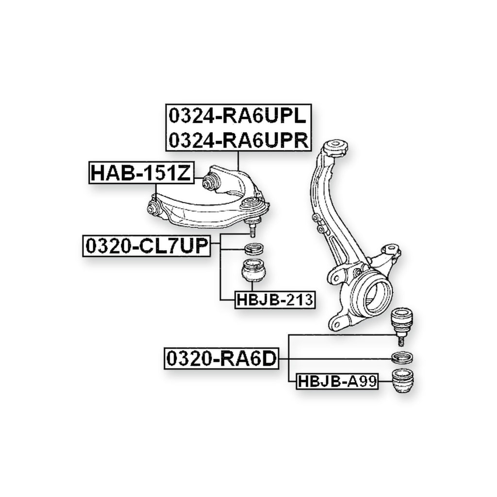 Acura Cl YA4 Front Upper Bushing, Control Arm