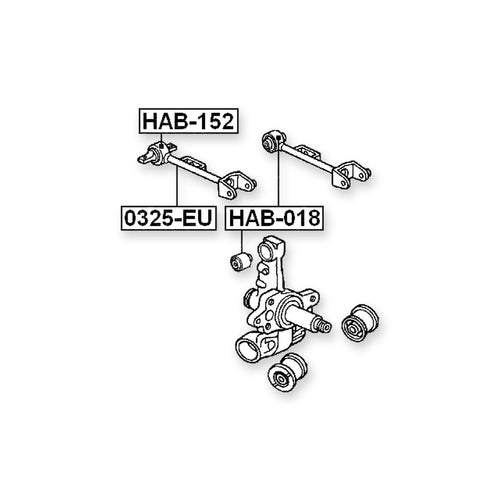 Acura Rsx DC5 Rear Upper Bushing, Control Arm