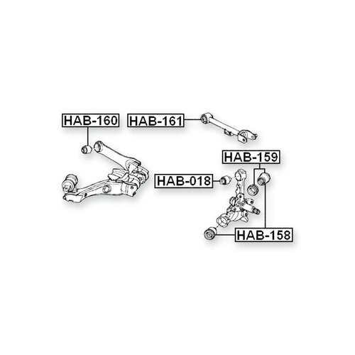 Acura Rsx DC5 Rear Upper Bushing, Control Arm
