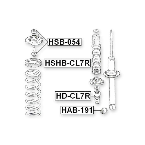 Acura Tl UA6 Rear Bushing, Shock Absorber