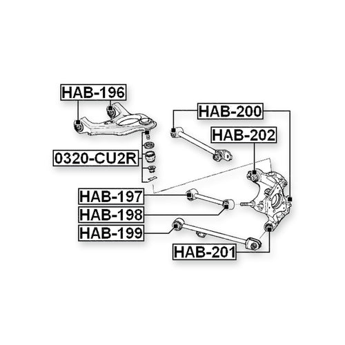 Acura Mdx YD3 Rear Lower Knuckle Bushing