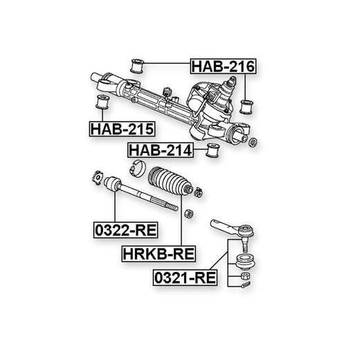 Acura Rdx TB1 Steering Rack Bushing