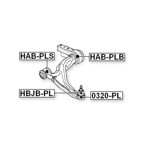 Acura Mdx YD2 Front Lower Bushing, Control Arm (Hydro)