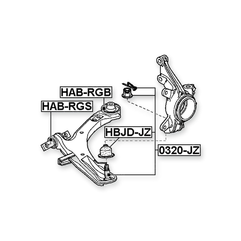 Honda Step Front Lower Bushing, Control Arm