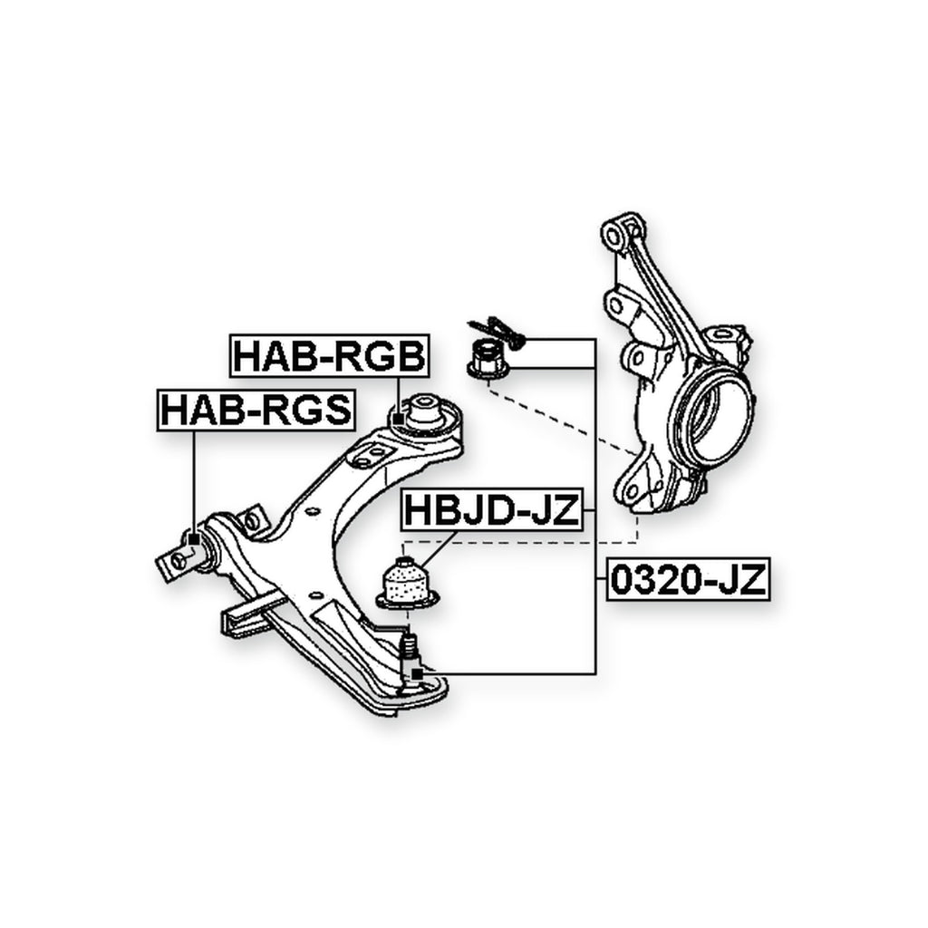 Honda Step Front Lower Bushing, Control Arm