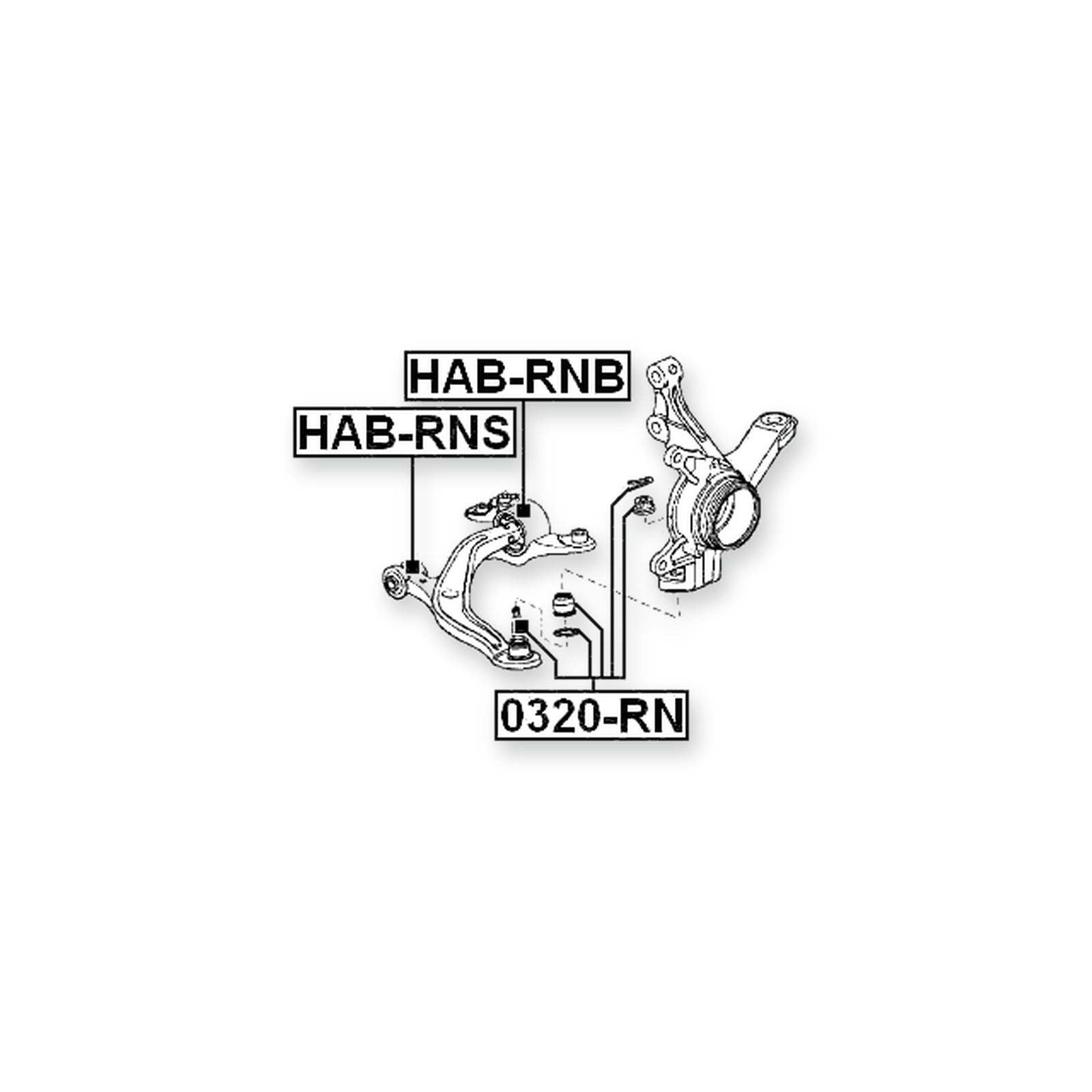 Honda Stream Front Lower Bushing, Control Arm