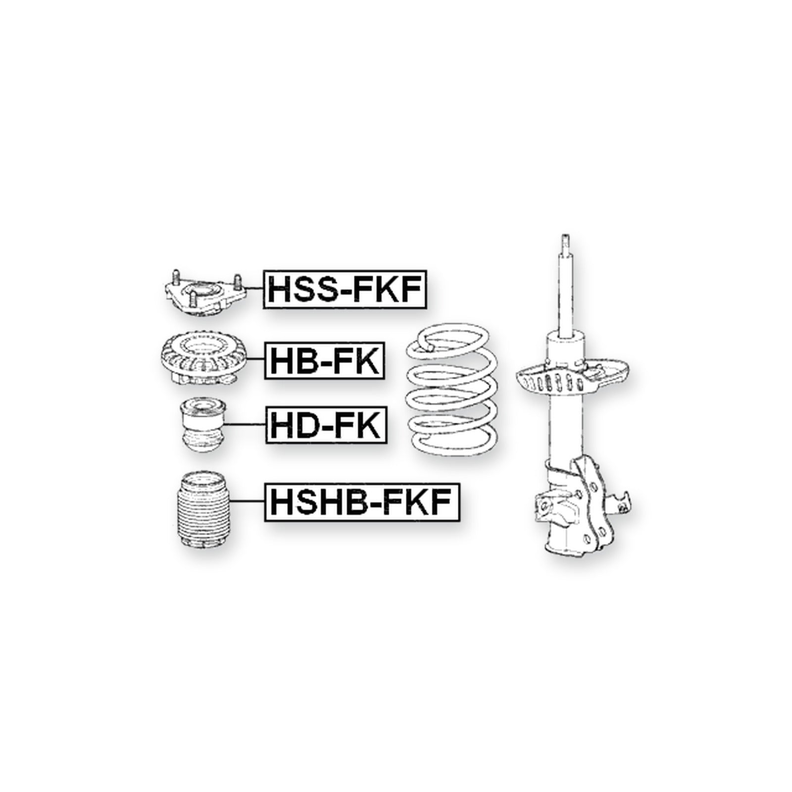 Honda Civic 3D Front Shock Absorber Bearing