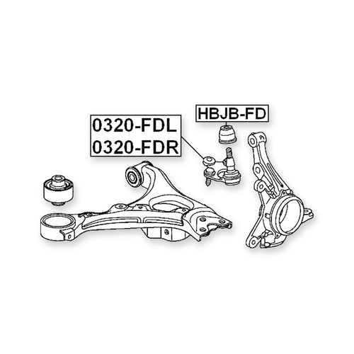 Acura Rdx TB1 Front Lower Control Arm Ball Joint Boot 35X31X19
