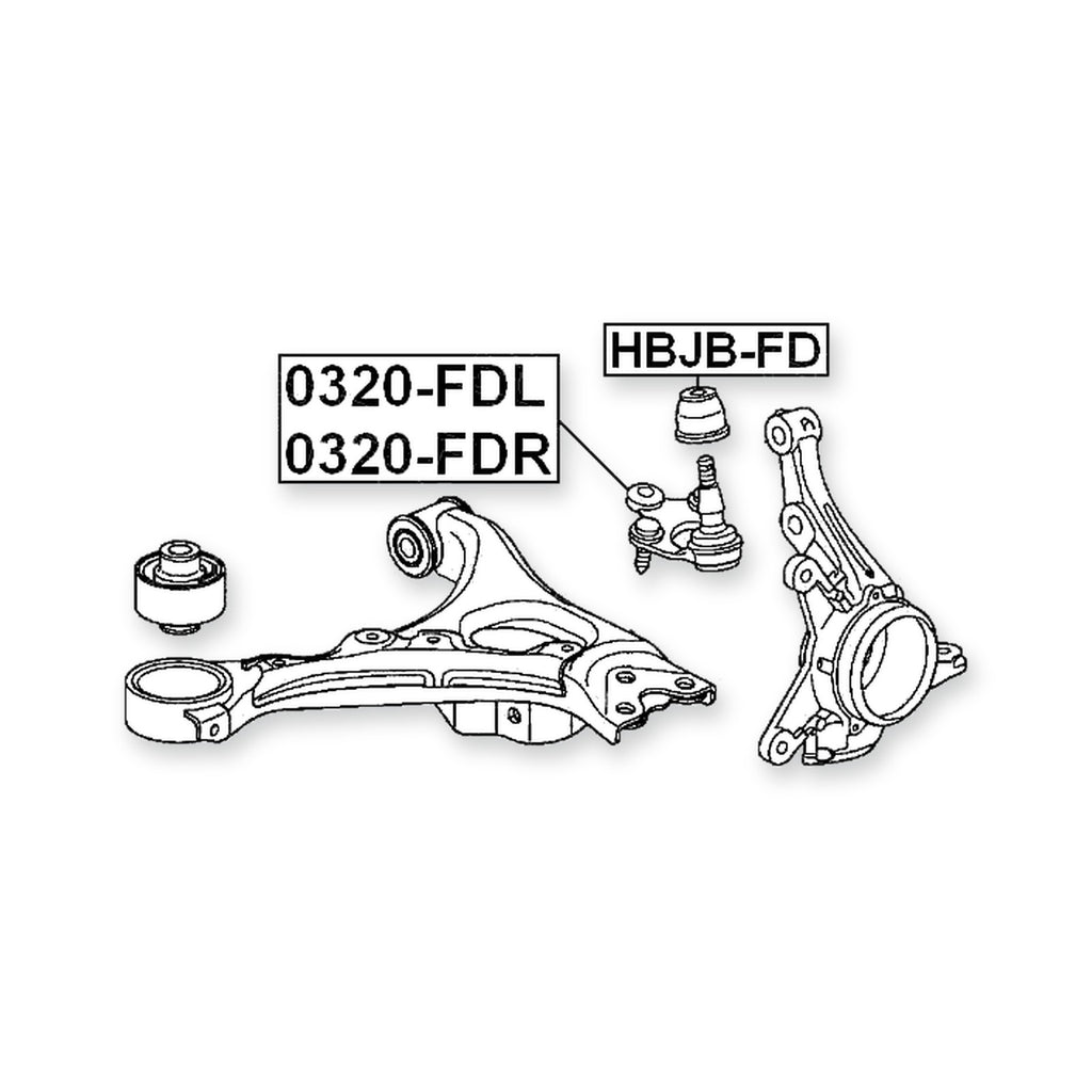 Honda Accord Aerodeck Front Lower Control Arm Ball Joint Boot 35X31X19